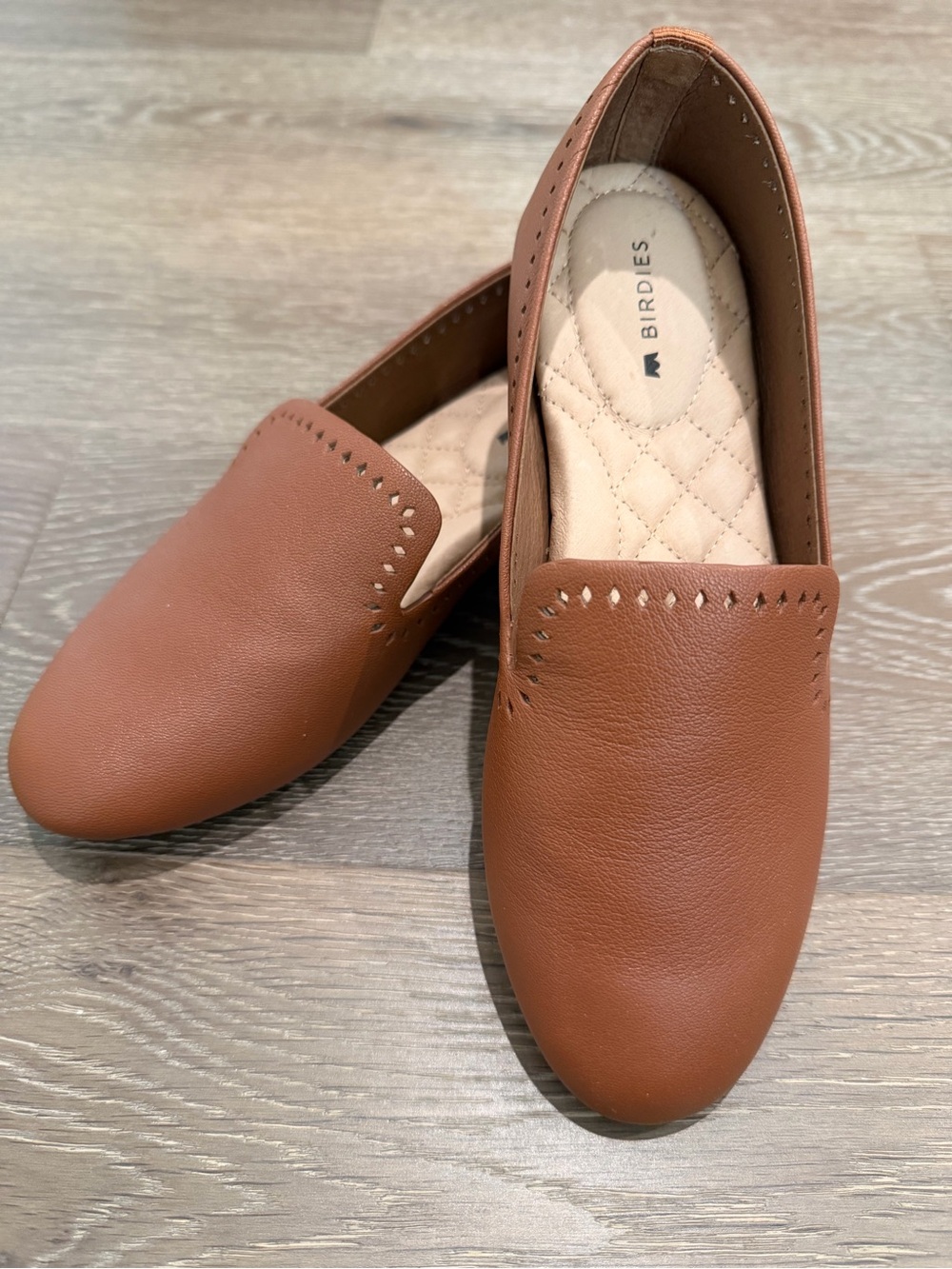 Birdies The Starling Whiskey Leather Loafers Size 5